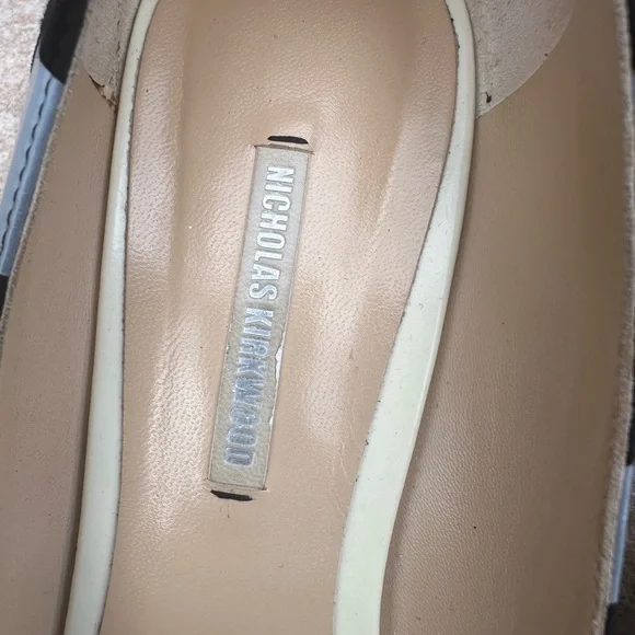 NICHOLAS KIRKWOOD  ZIGZAG PRINT LEATHER PUMPS - Picture 14 of 15